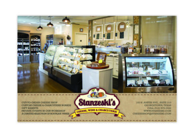 Stanzeski's Wine Cheese & Charcuterie Magazine Ad